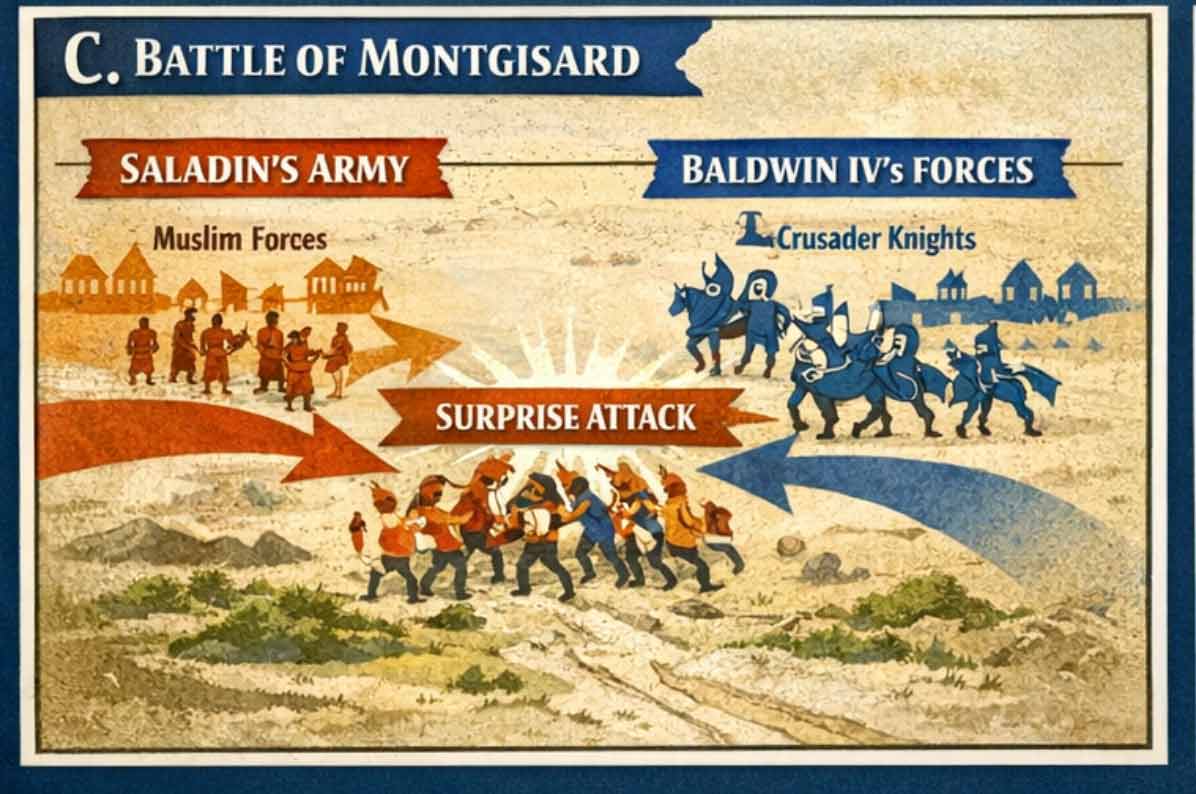 Baldwin IV of Jerusalem: The Leper King 3 battle of montgisar